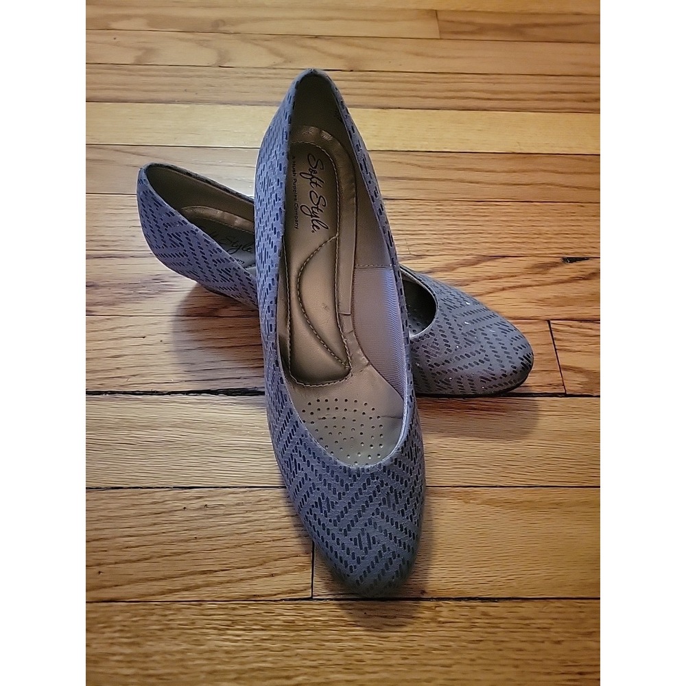 Hush Puppies Soft Style Womens Angel ll Dress Pump Grey Sz 8 READ